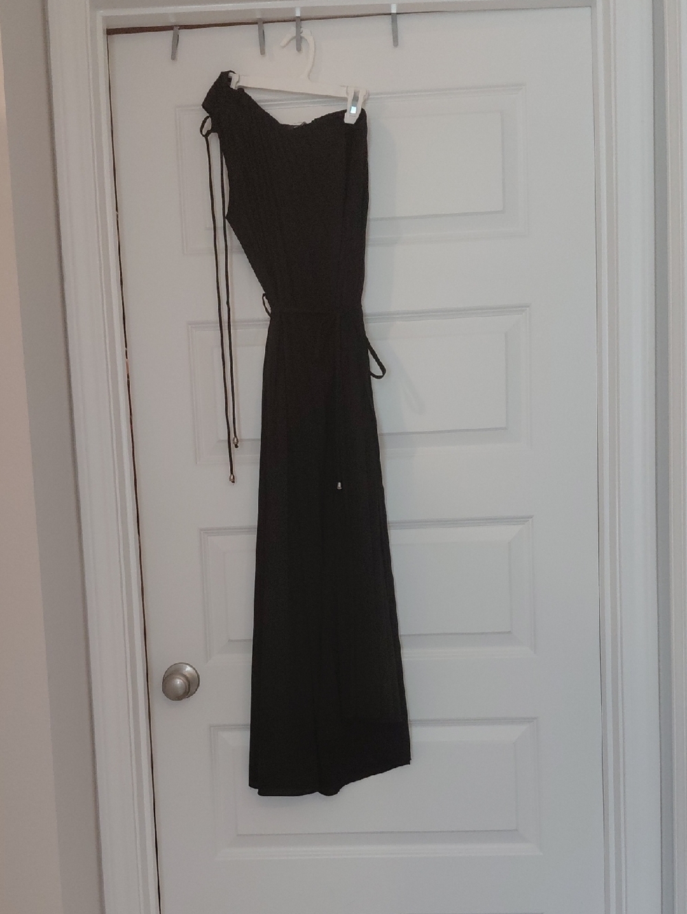 Women’s One-Shoulder Black Maxi Dress